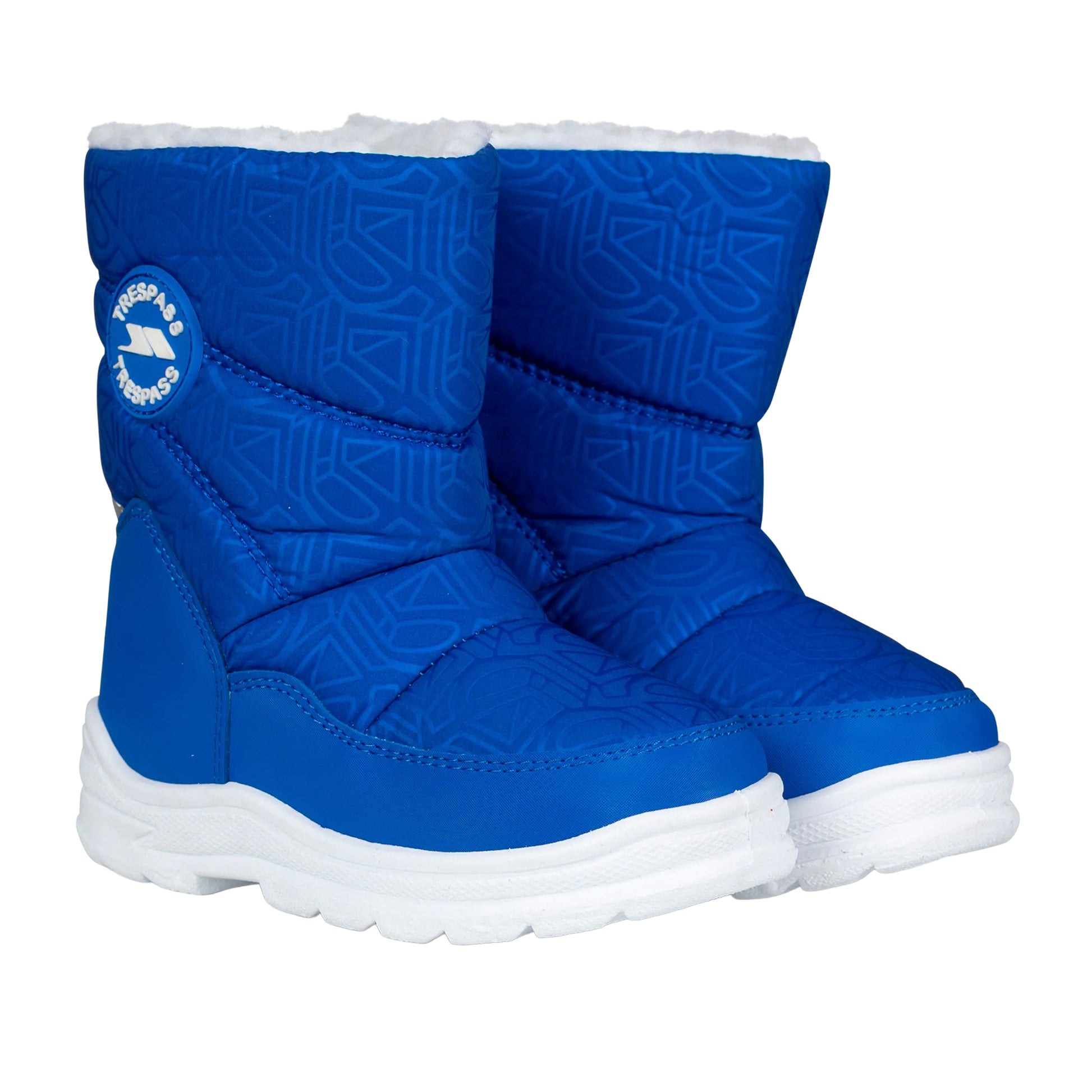 Blue - Close up - Trespass Childrens-Kids Snowflake Snow Boots