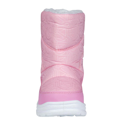 Pink - Back - Trespass Childrens-Kids Snowflake Snow Boots