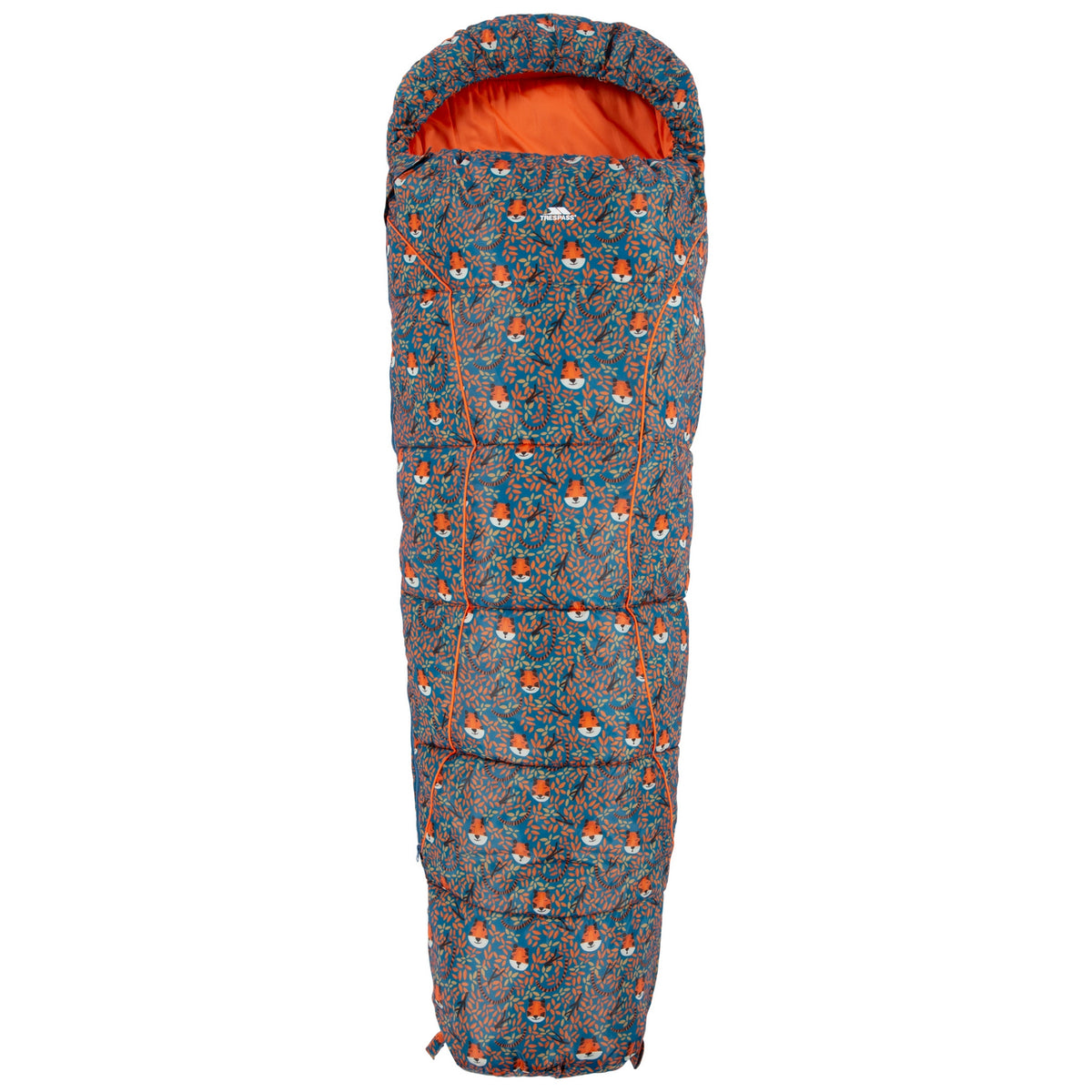 Teal - Side - Trespass Childrens-Kids Bunka Lightweight Mummy Sleeping Bag