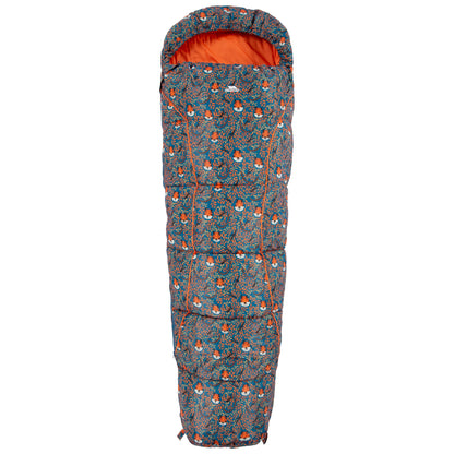 Teal - Side - Trespass Childrens-Kids Bunka Lightweight Mummy Sleeping Bag