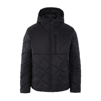 Black - Front - Trespass Mens Dalesford Hooded Casual Jacket