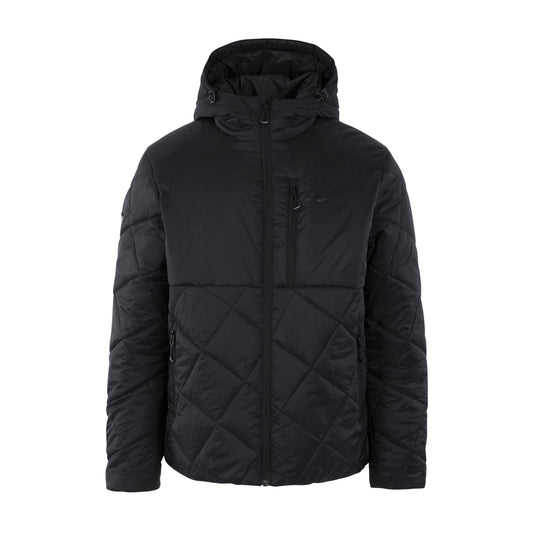 Black - Front - Trespass Mens Dalesford Hooded Casual Jacket