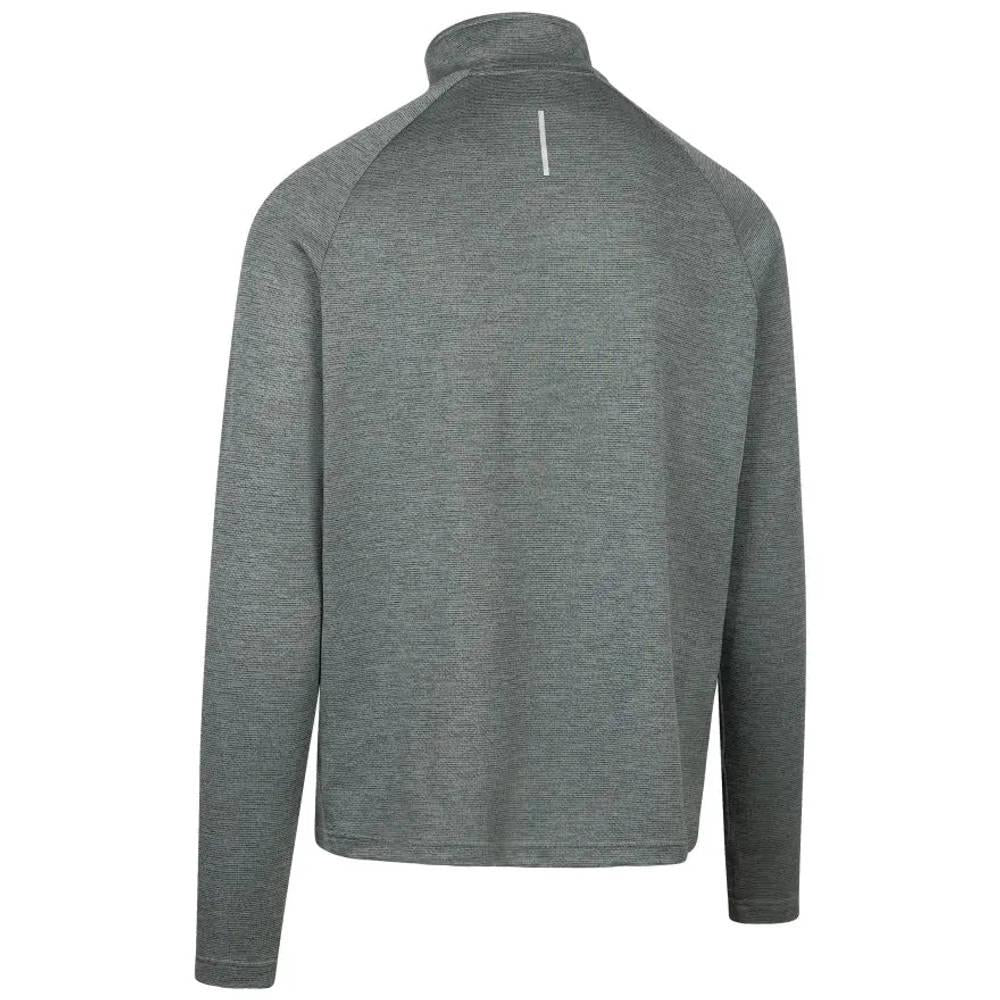 Green Willow Marl - Back - Trespass Mens Valin Long-Sleeved Top