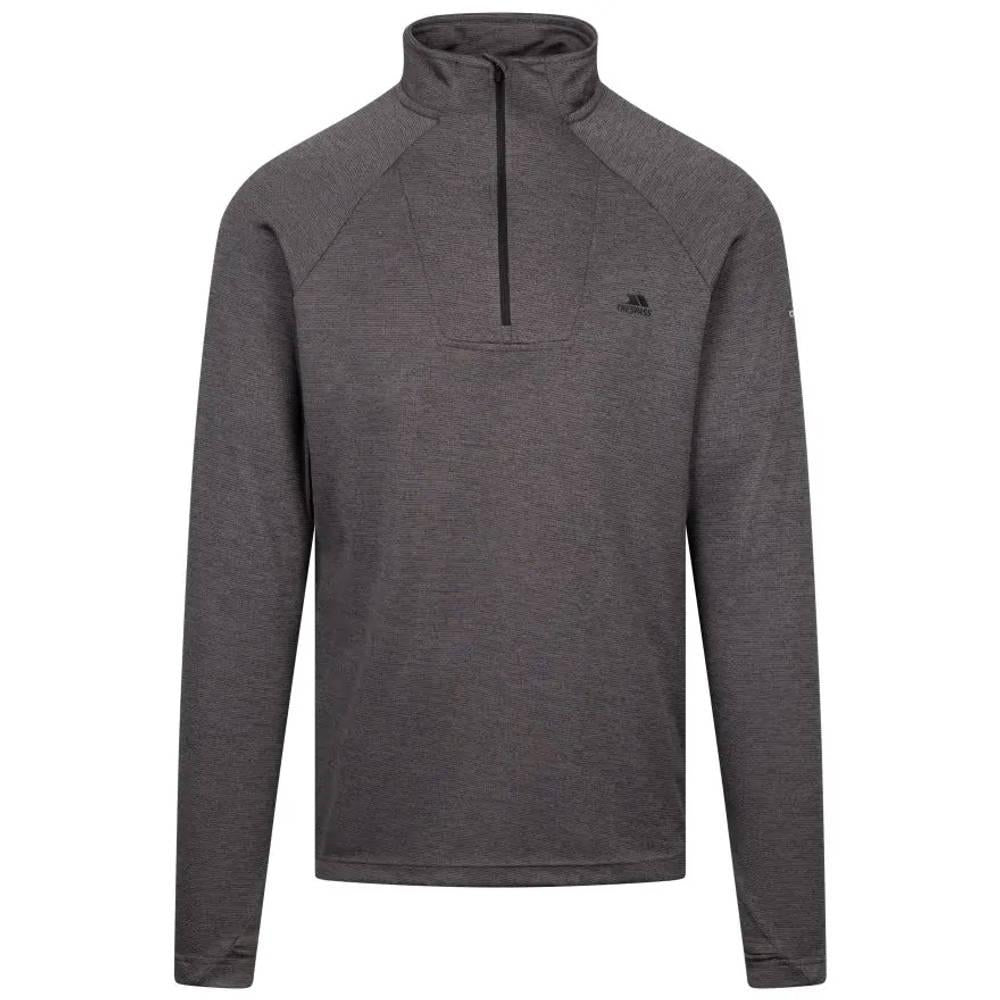 Black Marl - Front - Trespass Mens Valin Long-Sleeved Top