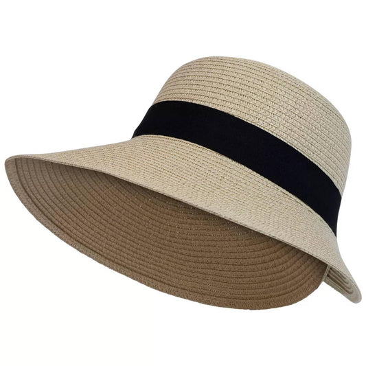 Natural - Front - Trespass Womens-Ladies Payne Paper Sun Hat