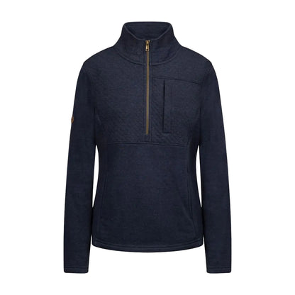 Navy Marl - Front - Trespass Womens-Ladies Hoxie Marl Fleece Top