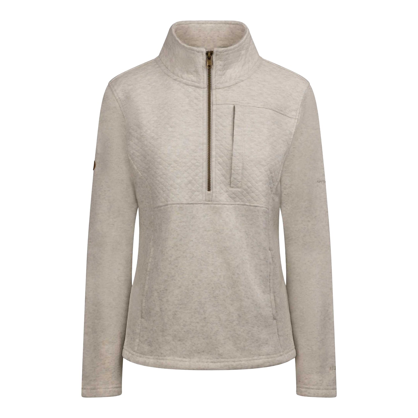 Cream Marl - Front - Trespass Womens-Ladies Hoxie Marl Fleece Top