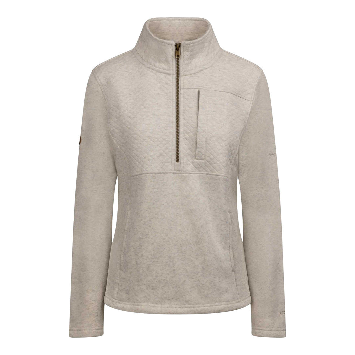 Cream Marl - Front - Trespass Womens-Ladies Hoxie Marl Fleece Top
