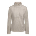 Cream Marl - Front - Trespass Womens-Ladies Hoxie Marl Fleece Top