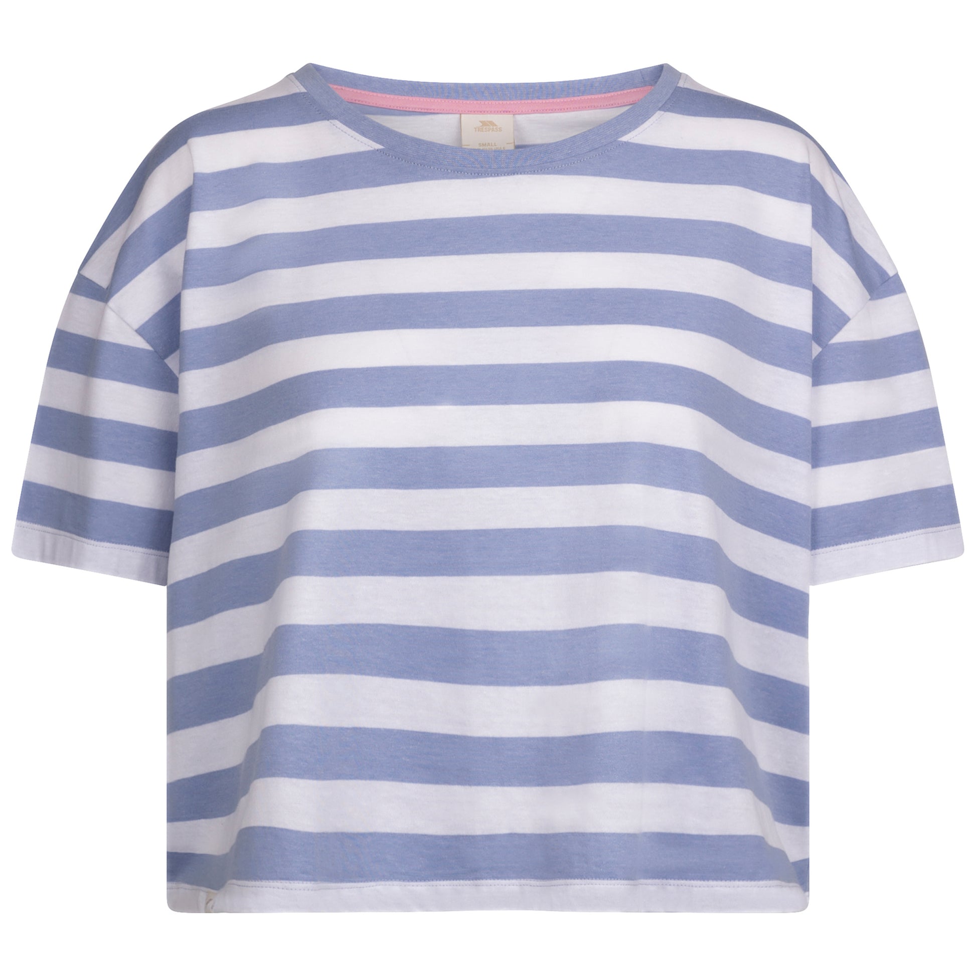 Cool Blue - Front - Trespass Womens-Ladies Donna Striped Boxy T-Shirt