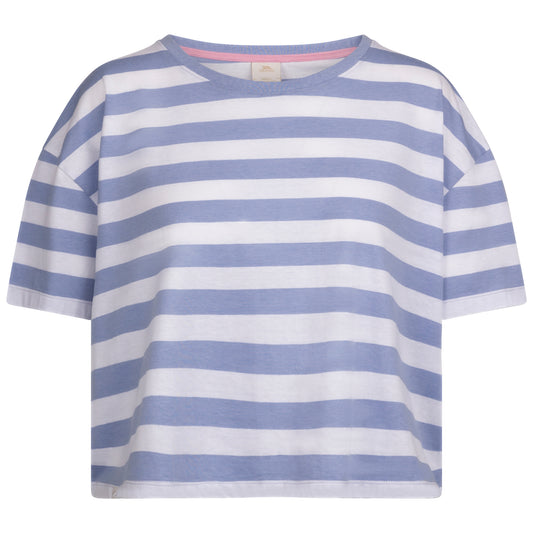 Cool Blue - Front - Trespass Womens-Ladies Donna Striped Boxy T-Shirt
