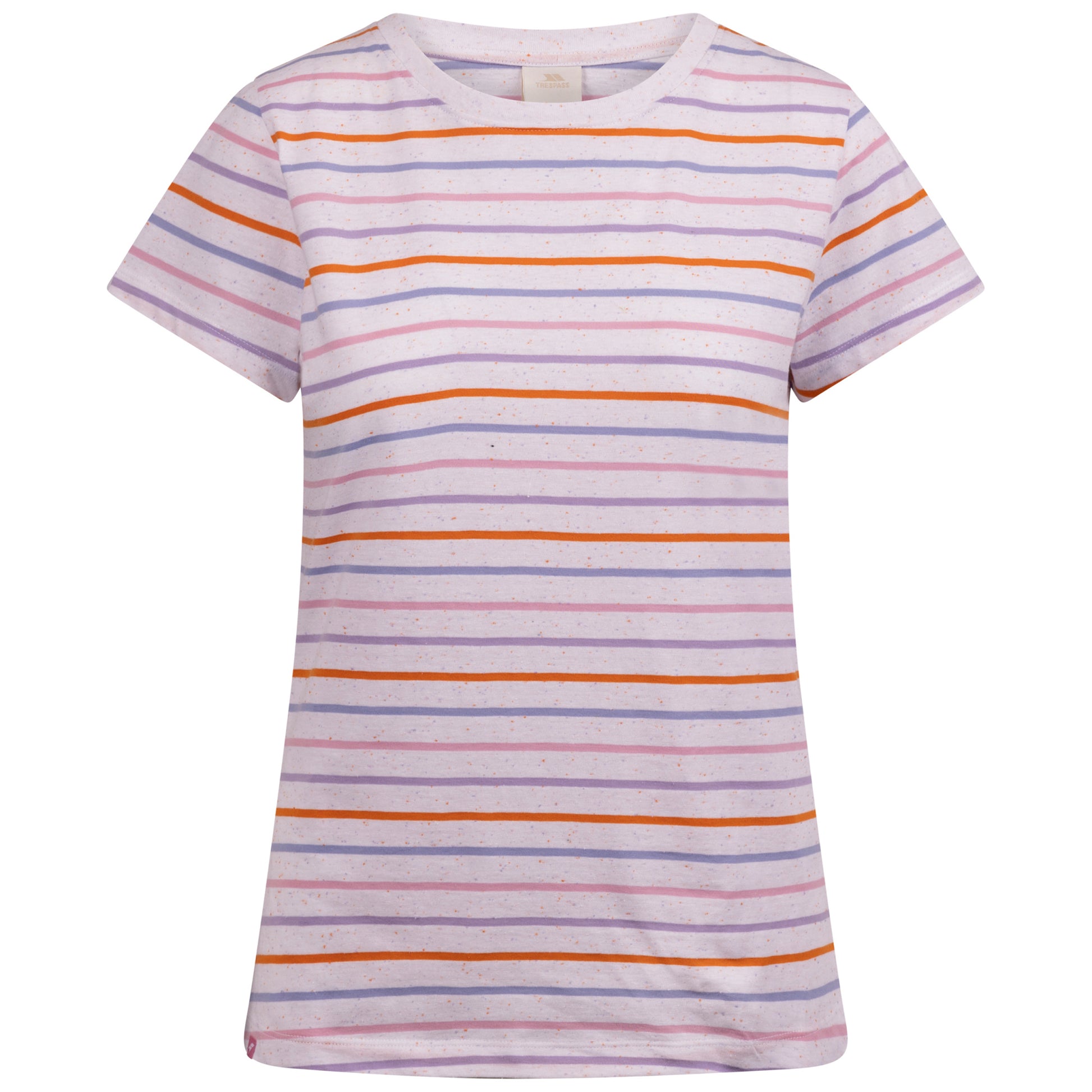 White-Multicoloured - Front - Trespass Womens-Ladies Michaela Striped T-Shirt