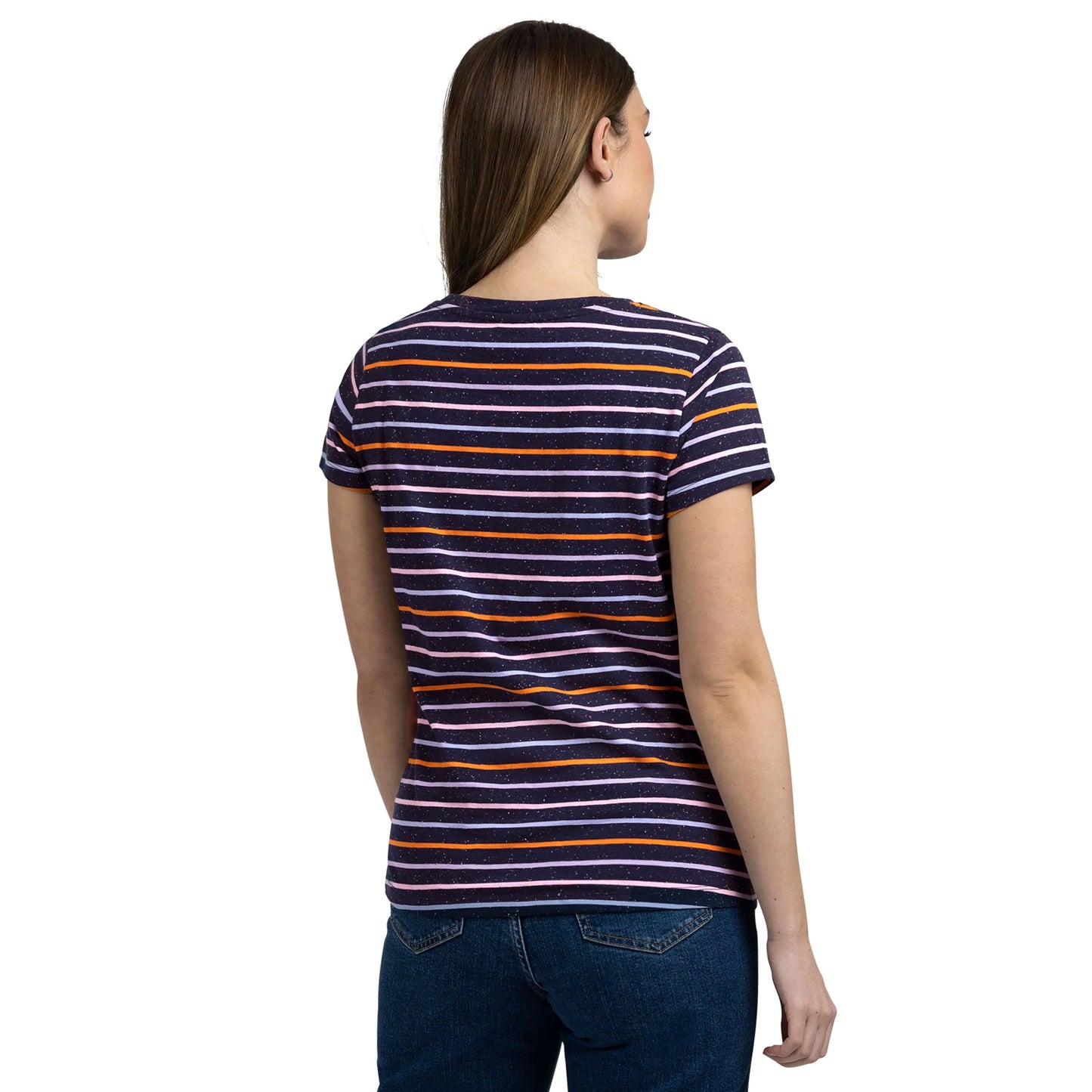 Navy-Multicoloured - Lifestyle - Trespass Womens-Ladies Michaela Striped T-Shirt