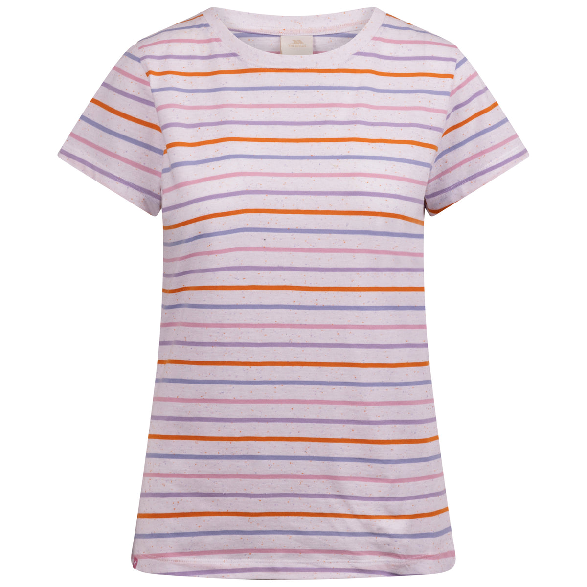 White-Multicoloured - Front - Trespass Womens-Ladies Michaela Striped T-Shirt
