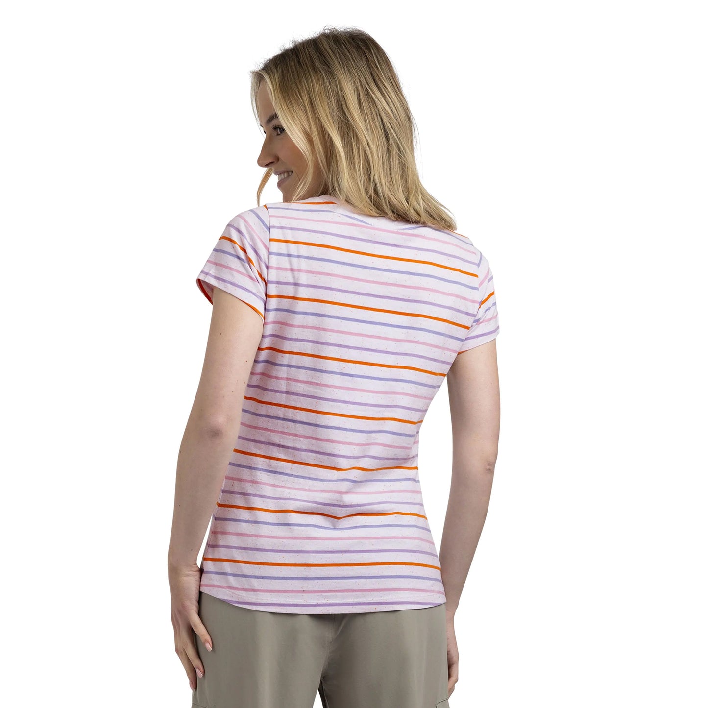 White-Multicoloured - Lifestyle - Trespass Womens-Ladies Michaela Striped T-Shirt