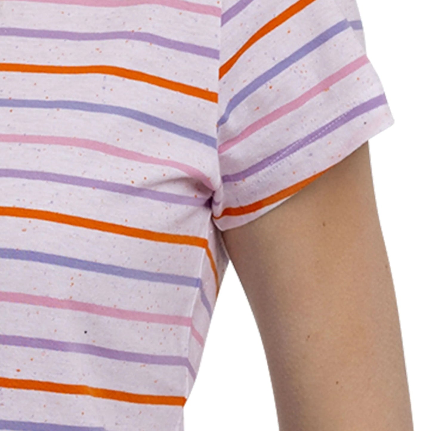 White-Multicoloured - Pack Shot - Trespass Womens-Ladies Michaela Striped T-Shirt