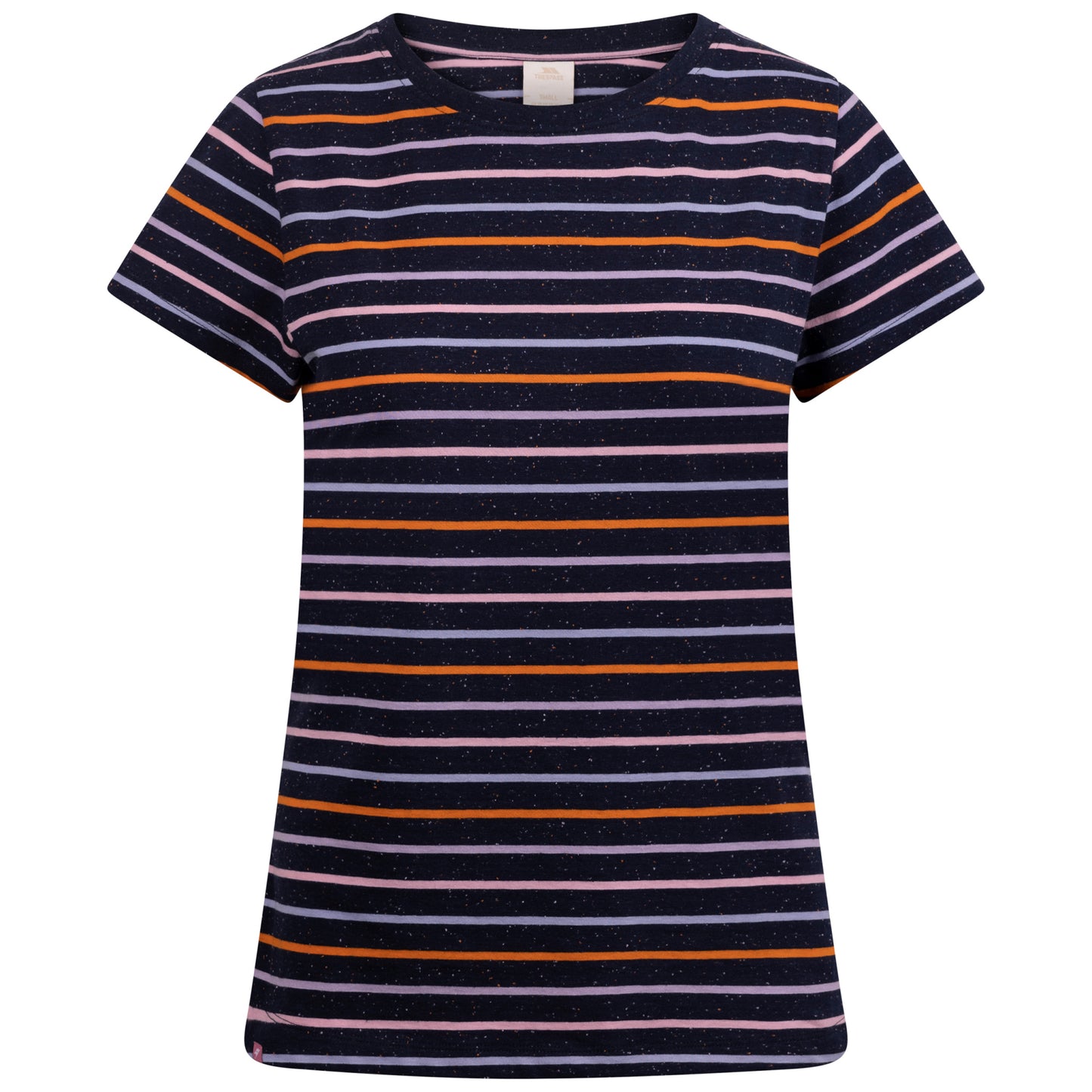 Navy-Multicoloured - Front - Trespass Womens-Ladies Michaela Striped T-Shirt