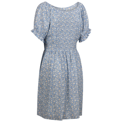 Cool Blue - Back - Trespass Womens-Ladies Margaret Short-Sleeved Casual Dress