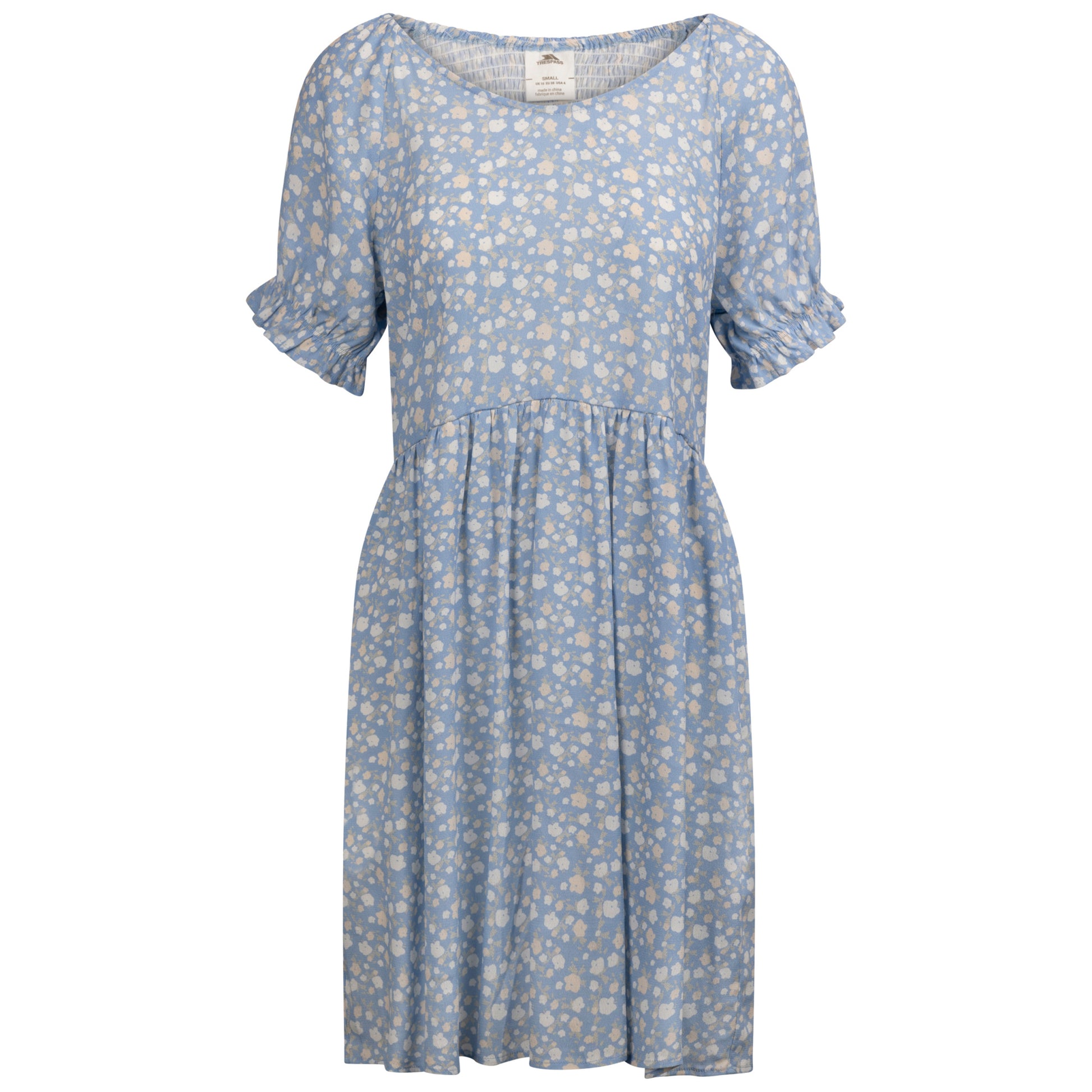 Cool Blue - Front - Trespass Womens-Ladies Margaret Short-Sleeved Casual Dress