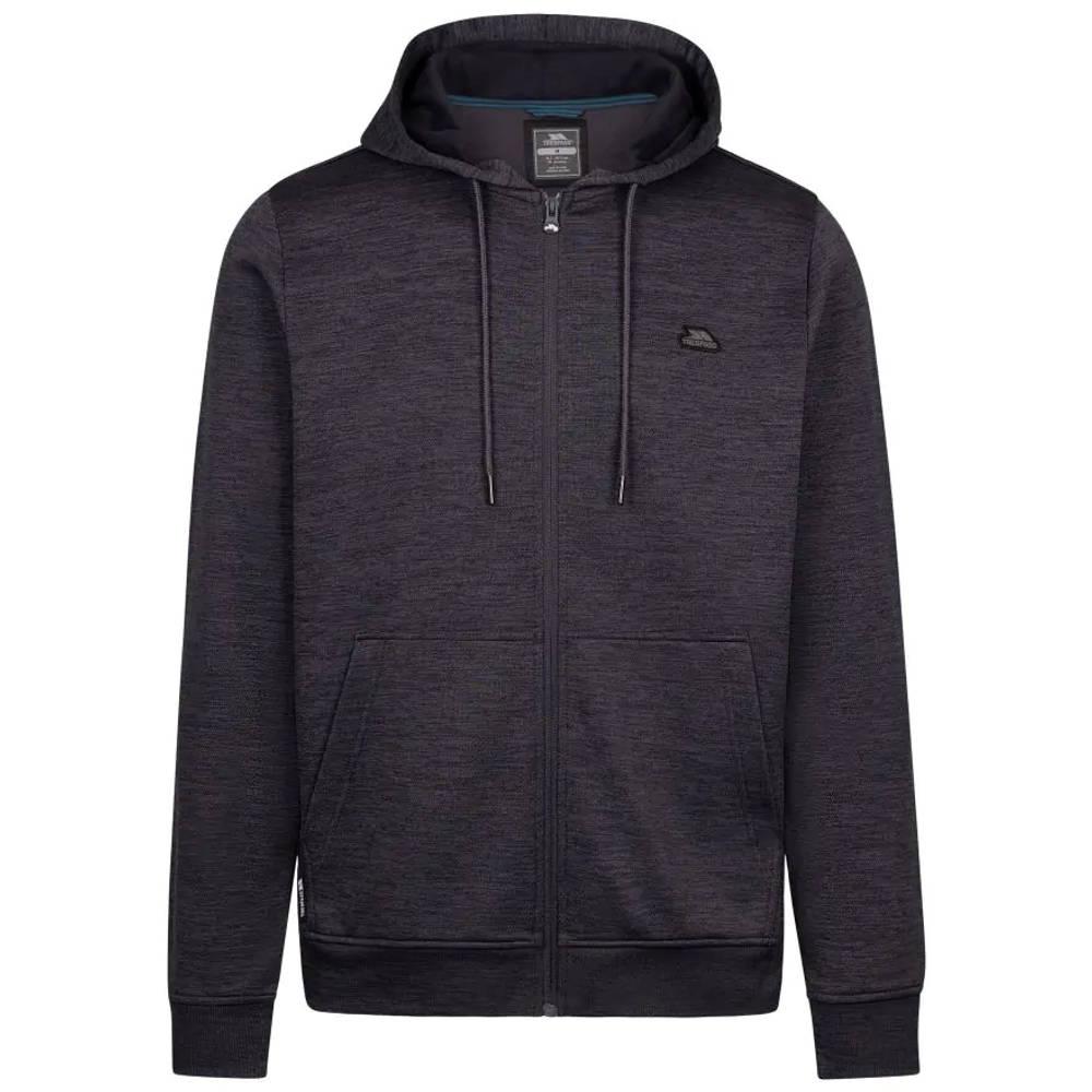 Dark Flint Marl - Front - Trespass Mens Fewston Full Zip Hoodie
