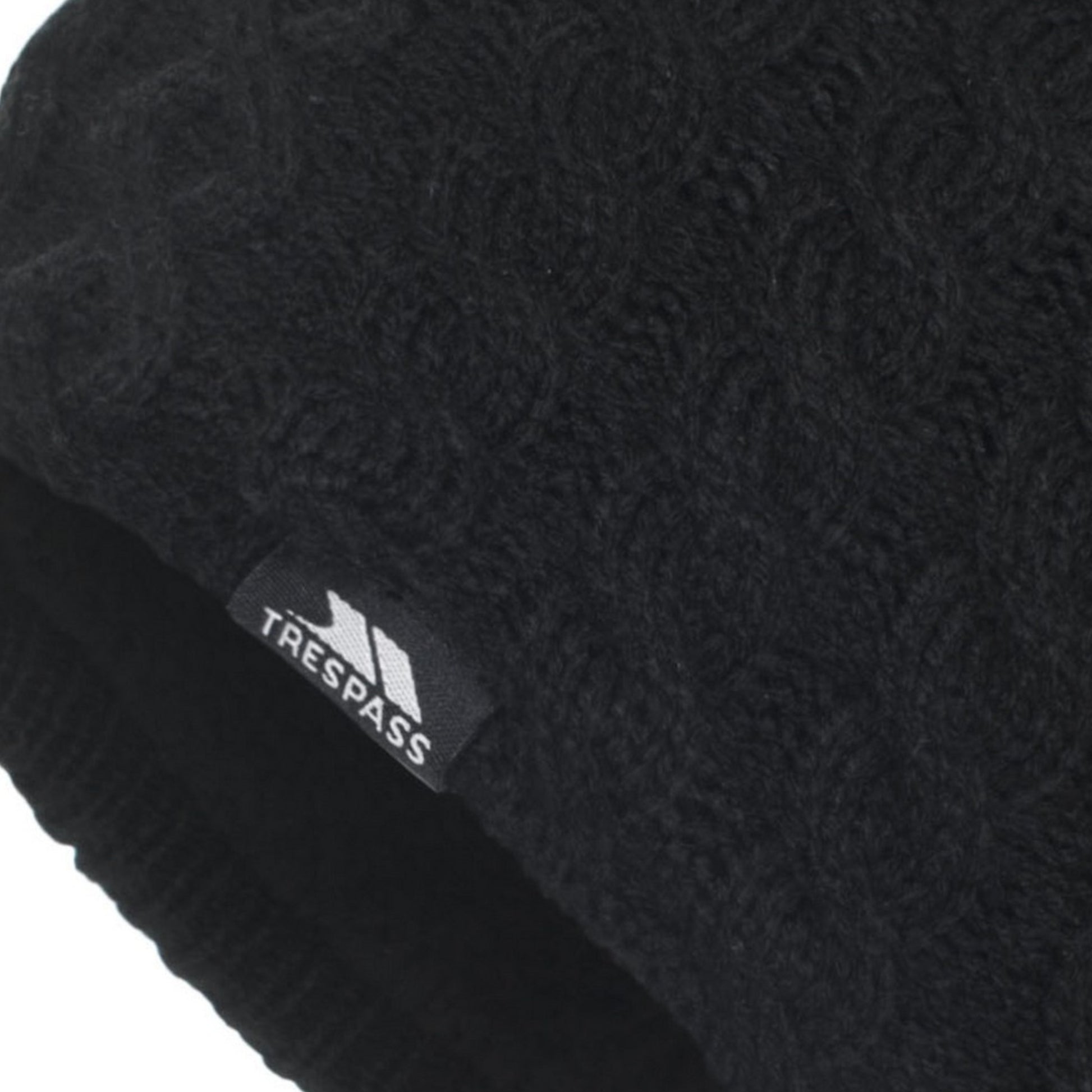 Black - Side - Trespass Womens-Ladies Kendra Beanie Hat