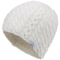 White - Front - Trespass Womens-Ladies Kendra Beanie Hat