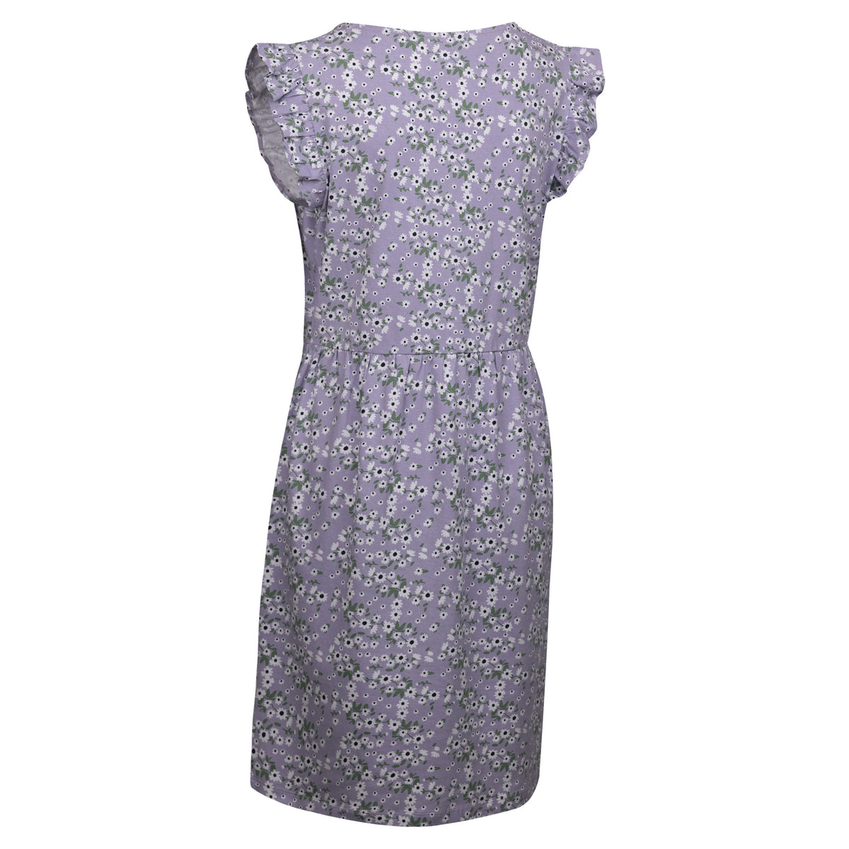 Grey-Light Pink - Back - Trespass Womens-Ladies Gertha Daisy Jersey Dress