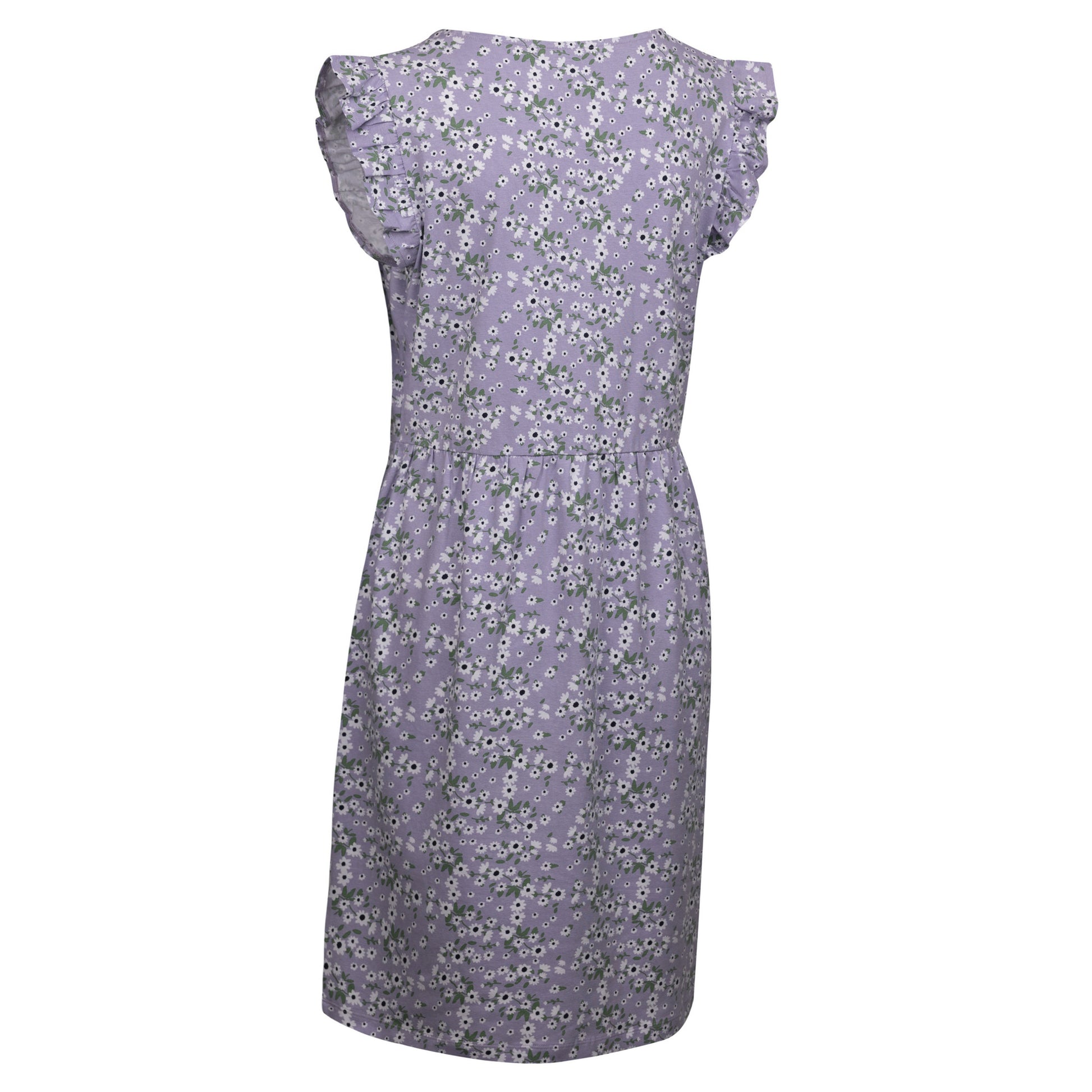 Grey-Light Pink - Back - Trespass Womens-Ladies Gertha Daisy Jersey Dress