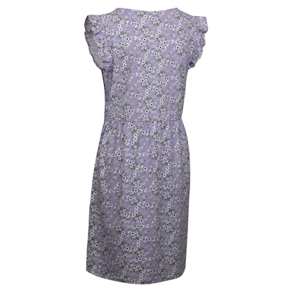 Grey-Light Pink - Back - Trespass Womens-Ladies Gertha Daisy Jersey Dress