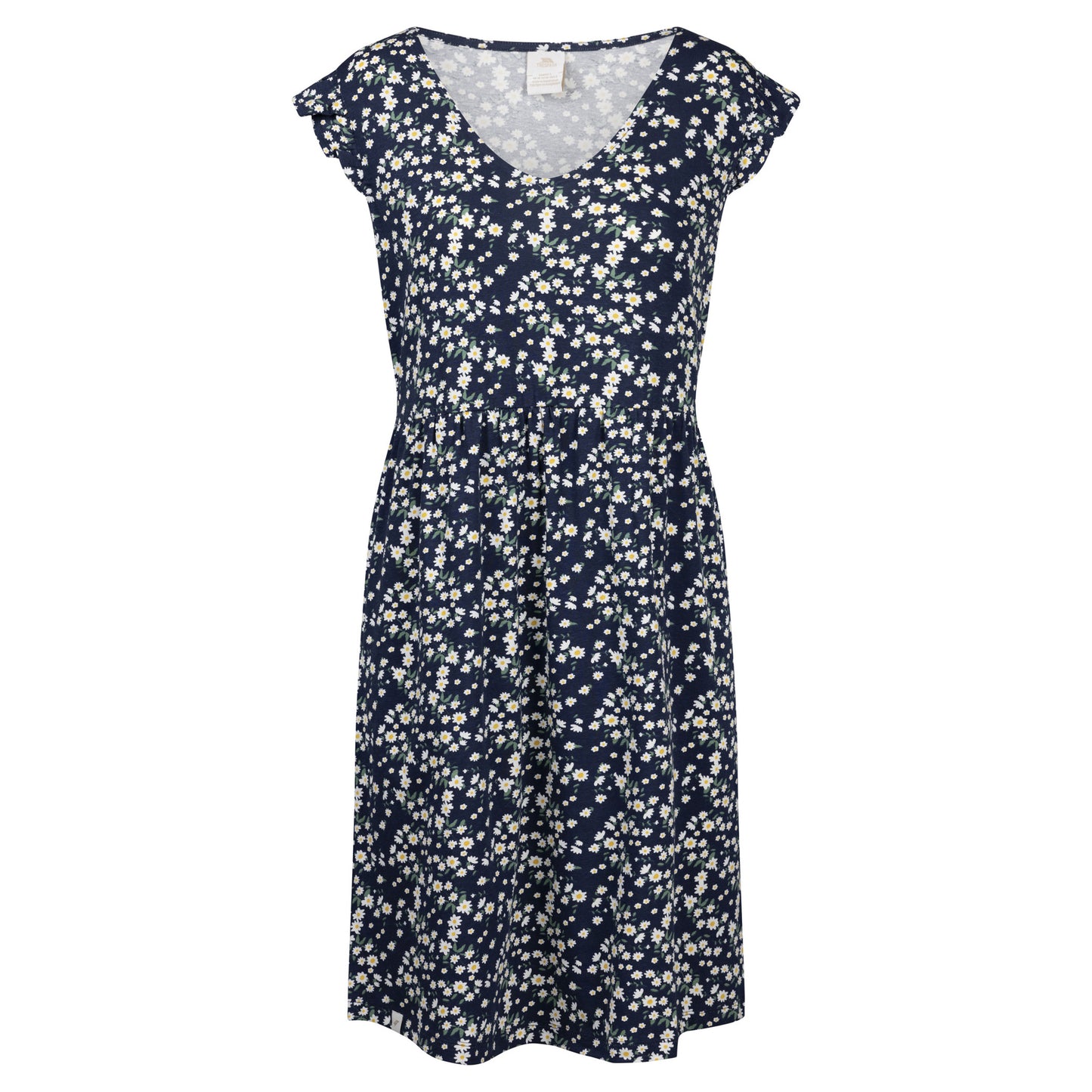 Navy - Front - Trespass Womens-Ladies Gertha Daisy Jersey Dress