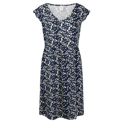 Navy - Front - Trespass Womens-Ladies Gertha Daisy Jersey Dress