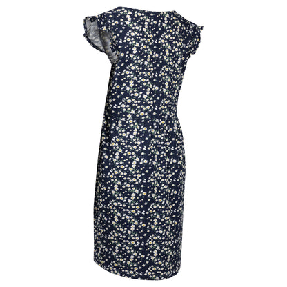 Navy - Back - Trespass Womens-Ladies Gertha Daisy Jersey Dress