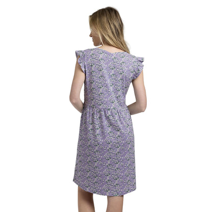 Grey-Light Pink - Lifestyle - Trespass Womens-Ladies Gertha Daisy Jersey Dress