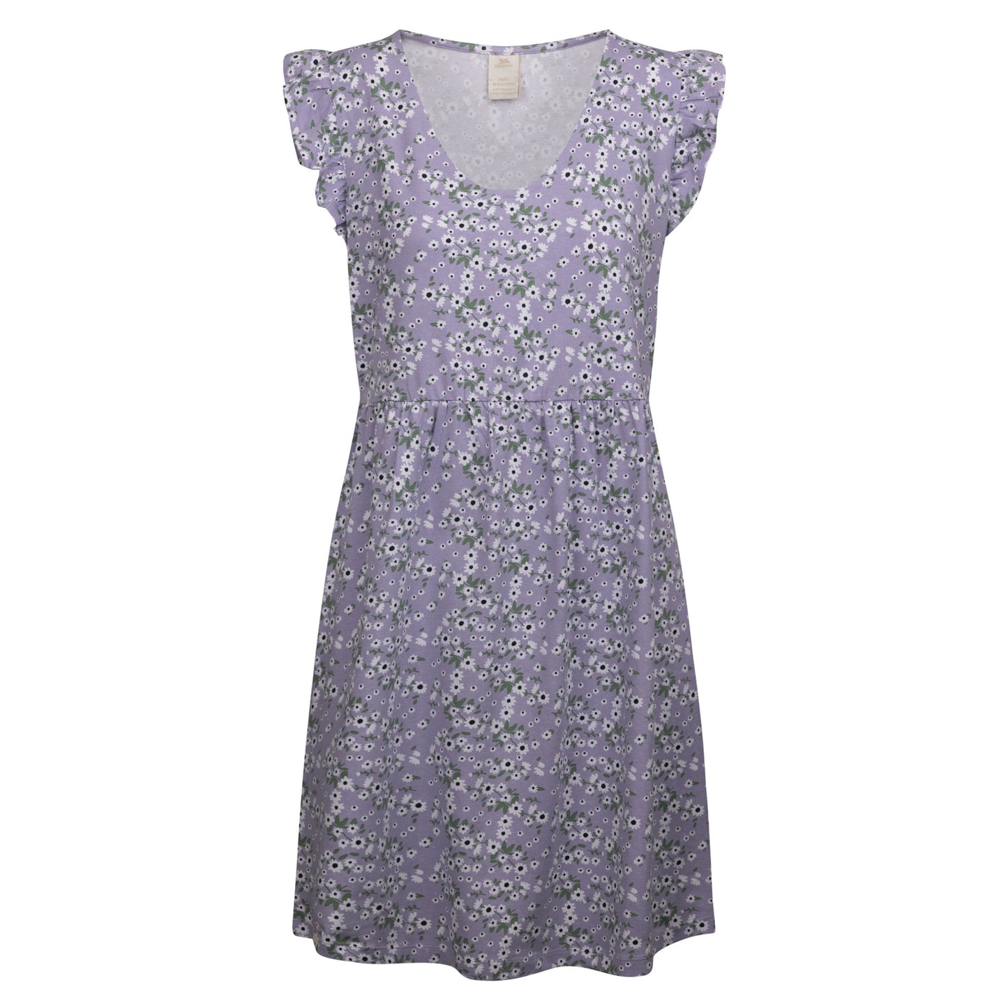 Grey-Light Pink - Front - Trespass Womens-Ladies Gertha Daisy Jersey Dress