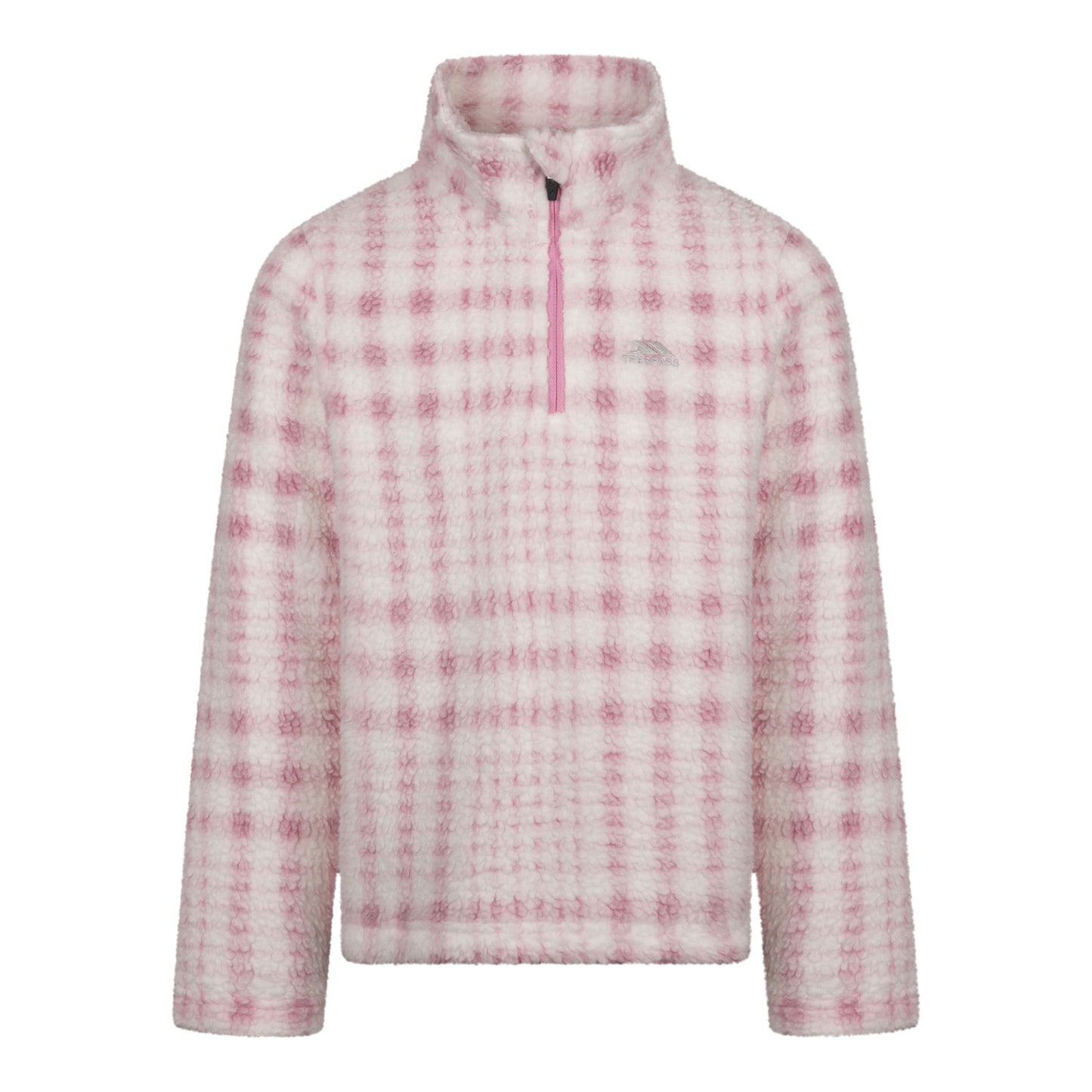 Sweet Pink - Front - Trespass Childrens-Kids Booker AT200 Half Zip Fleece Top