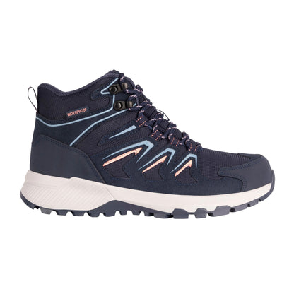 Navy - Side - Trespass Womens-Ladies Janick Suede Waterproof Walking Boots