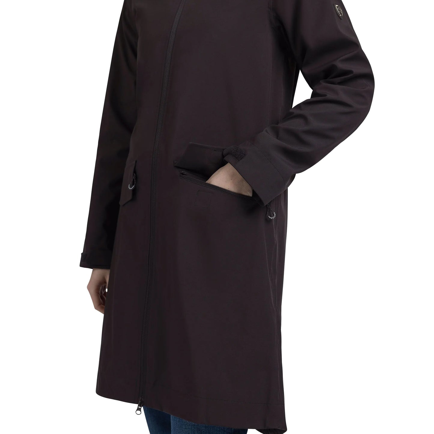 Black - Pack Shot - Trespass Womens-Ladies Sponsor Waterproof Jacket