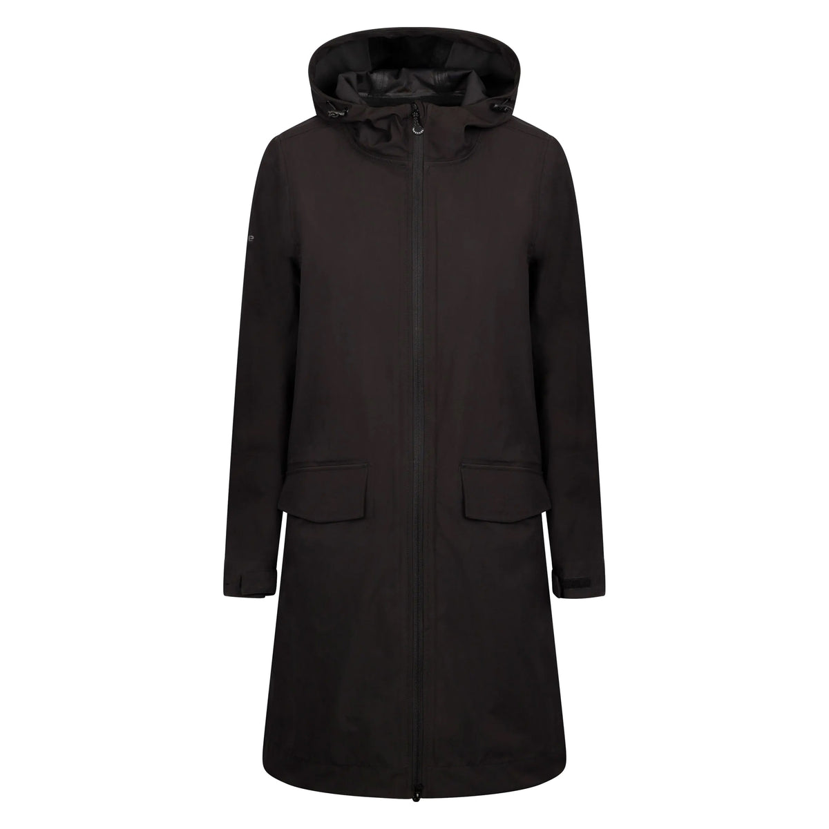 Black - Front - Trespass Womens-Ladies Sponsor Waterproof Jacket