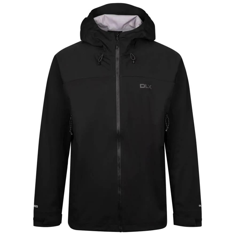 Black - Front - Trespass Mens Johannes DLX Waterproof Jacket