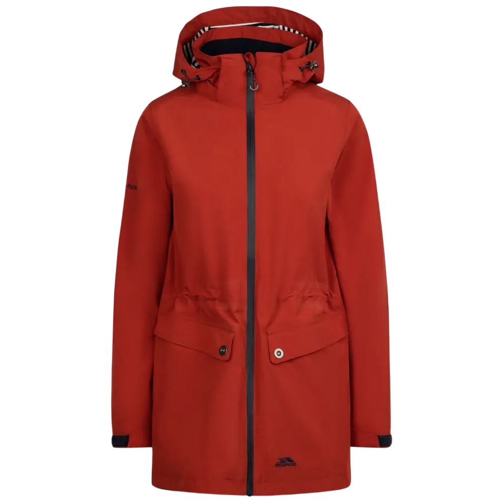 Burnt Sienna - Front - Trespass Womens-Ladies Tiverton Waterproof Jacket