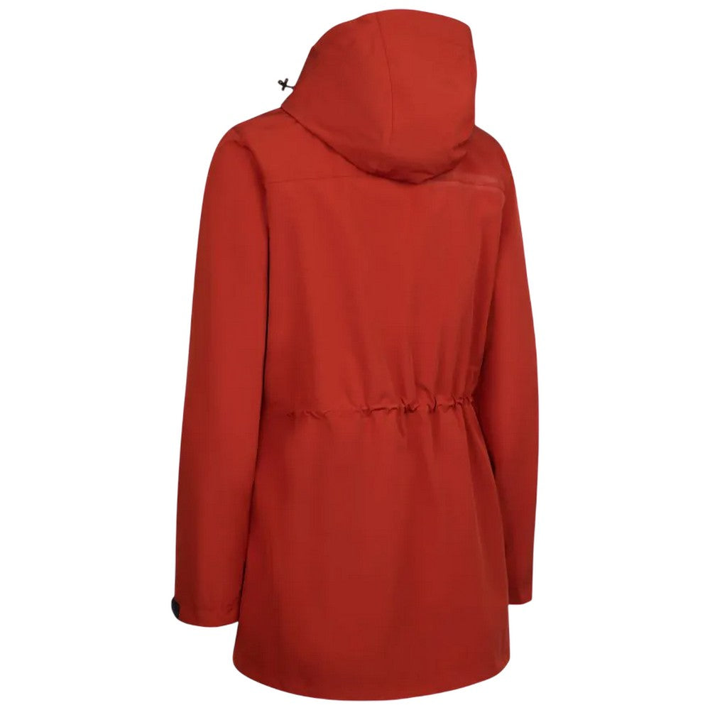Burnt Sienna - Back - Trespass Womens-Ladies Tiverton Waterproof Jacket