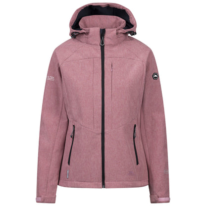 Light Mulberry Marl - Front - Trespass Womens-Ladies Fryatt Soft Shell Jacket
