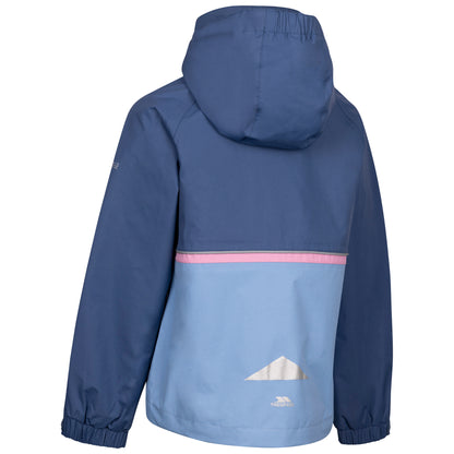 Blue Tone - Back - Trespass Girls Allora TP50 Waterproof Jacket