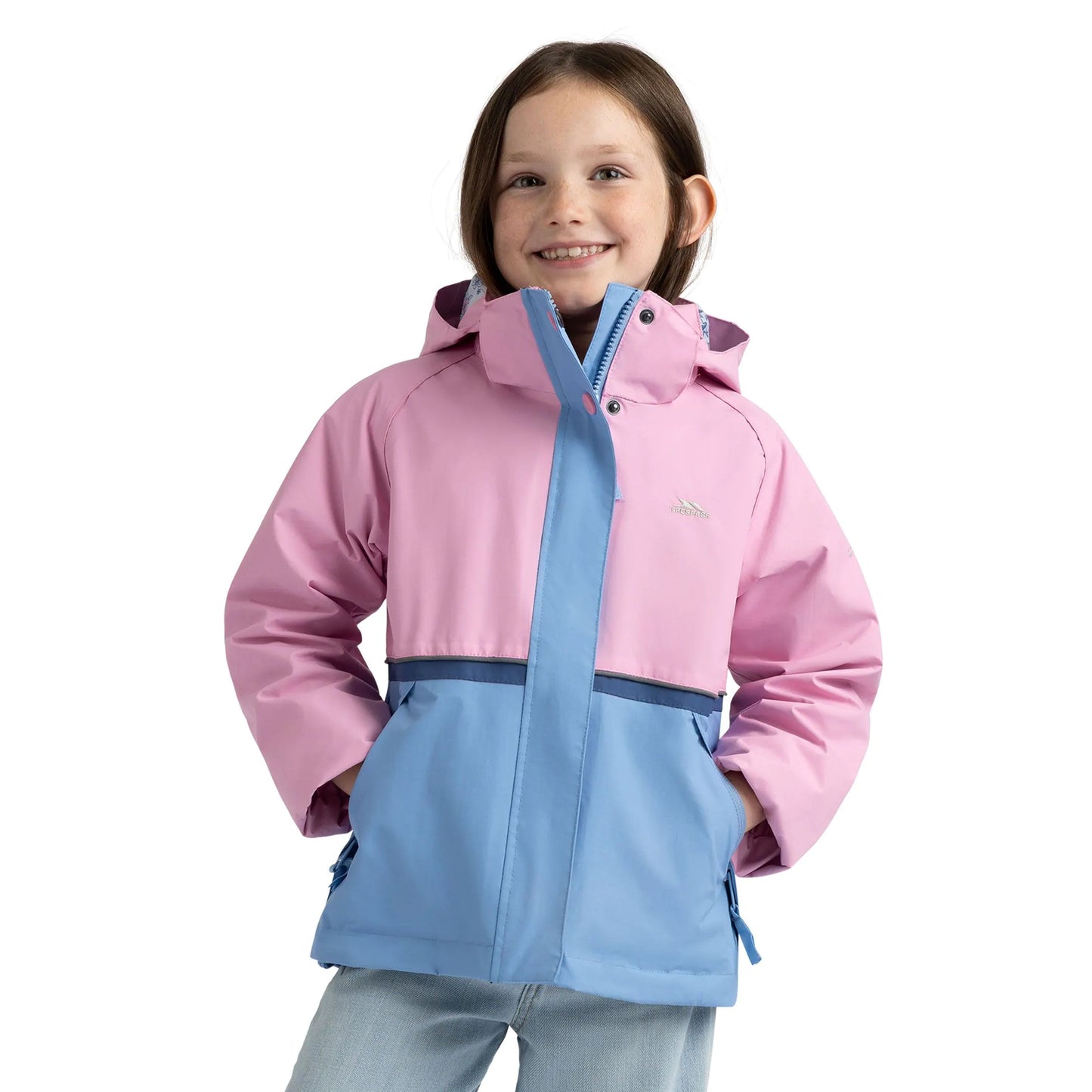 Sweet Pink - Side - Trespass Girls Allora TP50 Waterproof Jacket