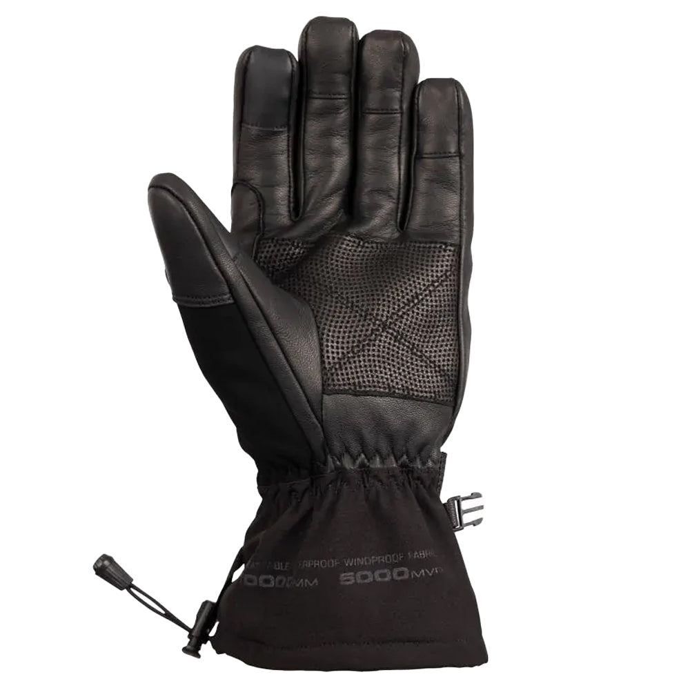 Black - Side - Trespass Unisex Adult Edonia DLX Leather Ski Gloves
