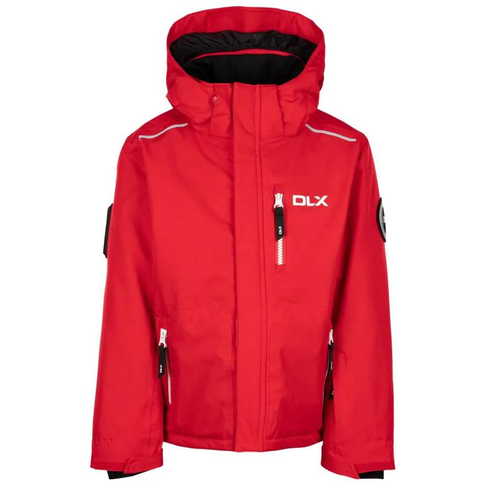 Red - Front - Trespass Childrens-Kids Gordy DLX Ski Jacket
