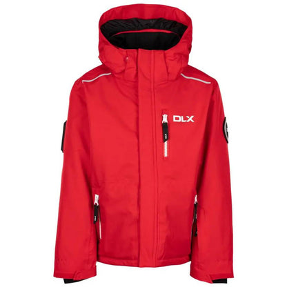 Red - Front - Trespass Childrens-Kids Gordy DLX Ski Jacket