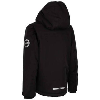 Black - Back - Trespass Childrens-Kids Gordy DLX Ski Jacket