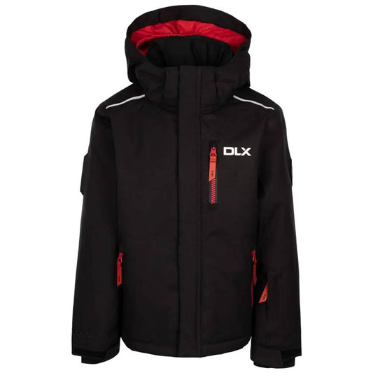 Black - Front - Trespass Childrens-Kids Gordy DLX Ski Jacket