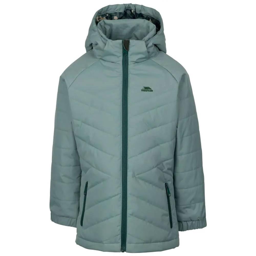 Teal Mist - Front - Trespass Childrens-Kids Andee Quilted Casual Jacket